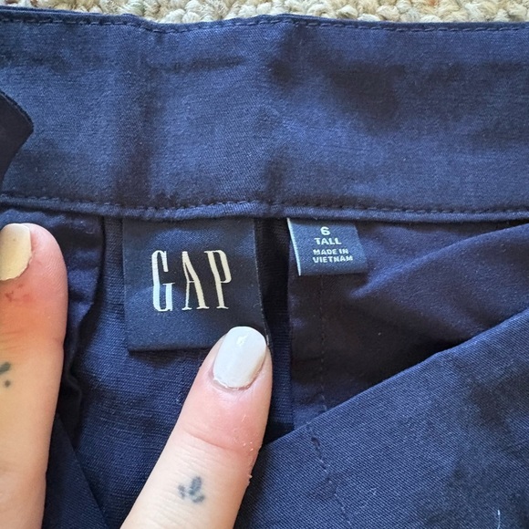Gap Navy Blue High-Waisted Pants wide leg - Picture 2 of 4